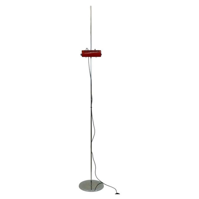 Vintage Italian Space Age Adjustable Spot Floor Lamp in Red, 1970s For Sale - Image 15 of 15