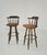 Vintage Italian Pizzetti Roma Wooden Stools, 1970s, Set of 2 For Sale - Image 4 of 17