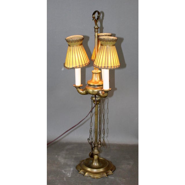 Rustic European Antique German Bronze Whale Oil Lamp For Sale - Image 3 of 8