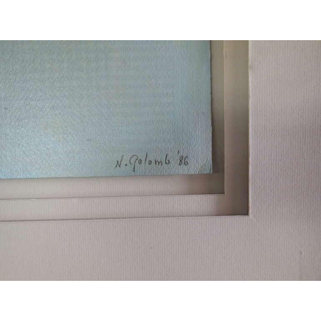 1980s Naftali Golomb, Luciano Berio's Epiphany Large Abstract Collage Israeli Painting, 1986 For Sale - Image 5 of 8