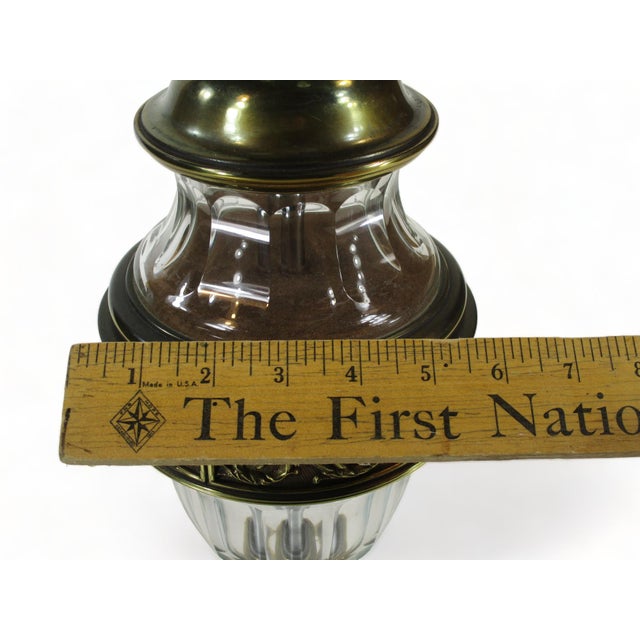 Mid 20th Century 36" Torchiere Lamp Stiffel Brass & Crystal Pineapple Hollywood Regency For Sale - Image 9 of 15