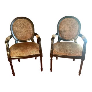 Pair of Traditional Accent Chairs For Sale