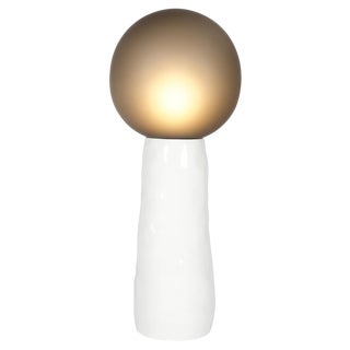 Kokeshi Medium Grey Acetato White Floor Lamp by Pulpo For Sale