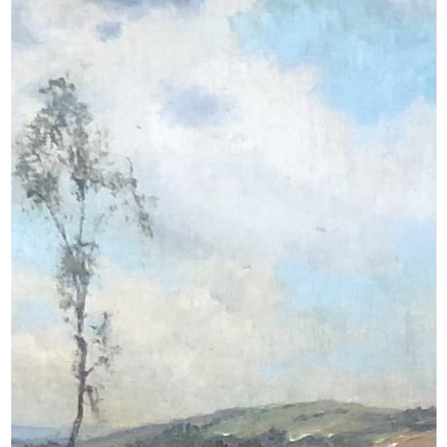 Ludwig Bürgel, Paysage de campagne et étang, Oil on Wood, Framed For Sale - Image 4 of 9