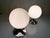 Small Vintage Space Age Spherical Table Lamps in Chrome and Glass, 1970s, Set of 2 For Sale - Image 4 of 7
