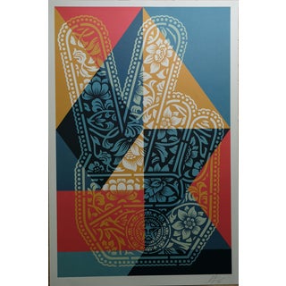 Shepard Fairey, Fingers Peace, Lithograph For Sale