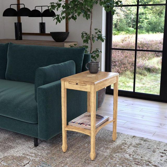 Traditional Gilbert End Table, Beige For Sale - Image 3 of 8