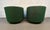 Pair of Vintage Green Barrel Back Swivel Lounge Chairs For Sale In New York - Image 6 of 11