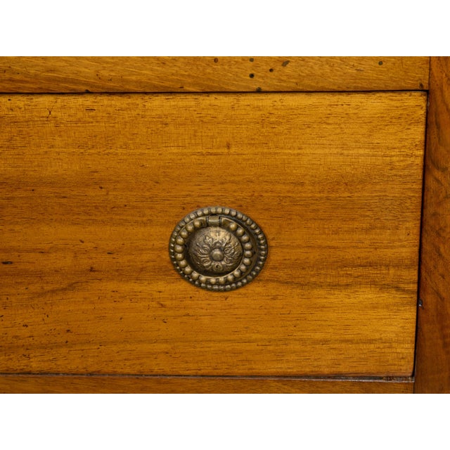 French 19th Century Petite Commode with Grey Marble Top and Two Drawers For Sale - Image 4 of 12