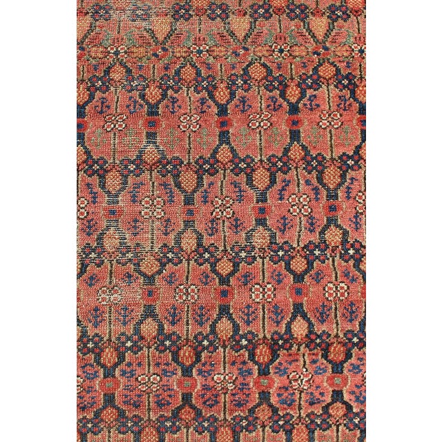 Antique Persian Malayer Runner With Soft Blue and Apricot 3'3 X 13'3 For Sale - Image 10 of 15