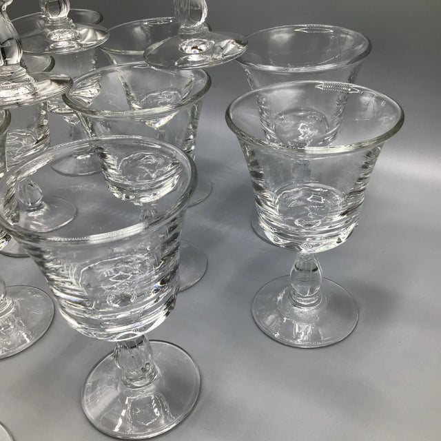 Vintage Fostoria "Century” Pressed Glass Wine Glasses-Set of 14 For Sale - Image 9 of 13