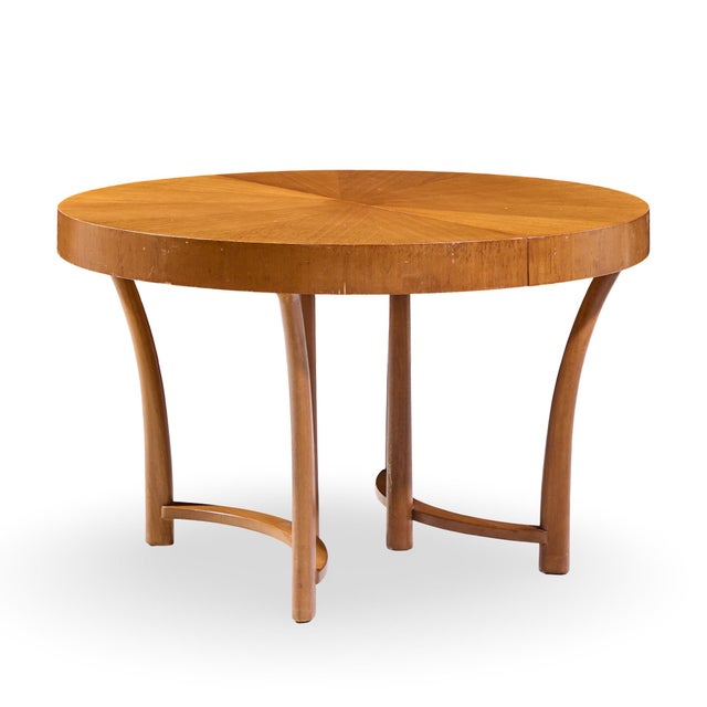 t.h. Robsjohn Gibbings for Widdicomb Mid Century Walnut Expanding Dining Table With 3 Leaves For Sale In Chicago - Image 6 of 17
