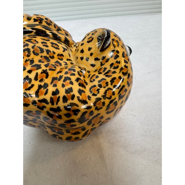 Ceramic Lynn Chase Designs Jungle Party Collection Jaguar Money Bank, Circa 1988 For Sale - Image 7 of 12