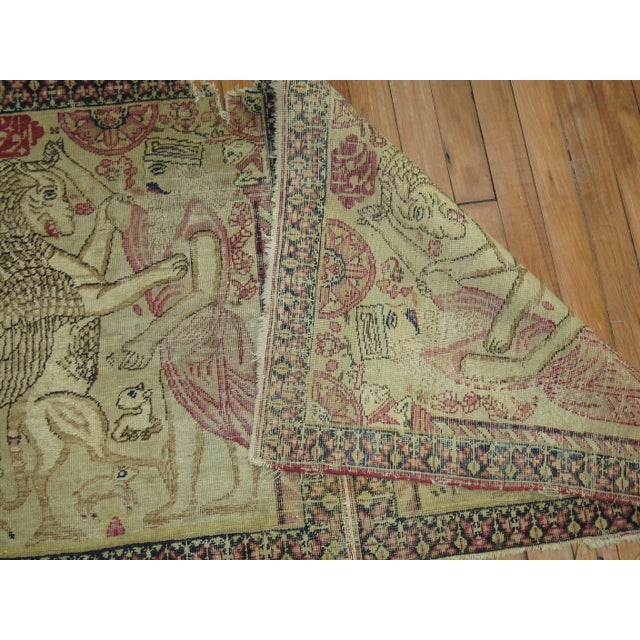 Early 19th Century Pictorial Antique Mat - 2'5" x 3'9" For Sale - Image 5 of 10