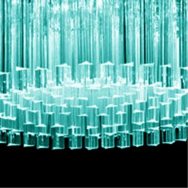 Italian Light-Blue Triedro Concava Chandelier by Simoeng For Sale - Image 4 of 5