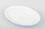 Meissen serving platter in white-glazed porcelain with scalloped rim and blue trim. manufacturer: meissen, germany model:...