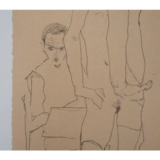 Egon Schiele, The Sketch in Front of the Mirror, Lithograph For Sale - Image 4 of 8