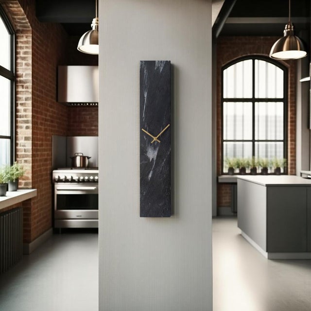 Mies Black Marble Monolith Clock For Sale In Chicago - Image 6 of 10