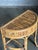1970s 1970s Burnt Bamboo and Rattan Demilune Console Table For Sale - Image 5 of 12