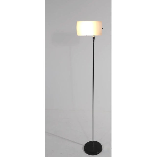 George Kovacs 1970s Mid Century Modern Chrome Cylinder Can Shade Floor Lamp by George Kovacs For Sale - Image 4 of 8