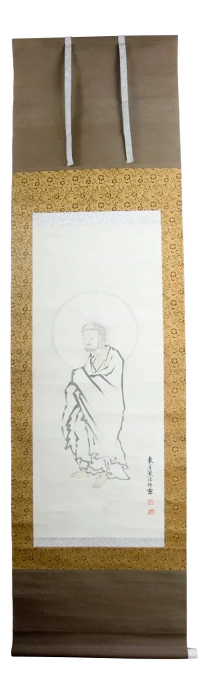 Early 20th Century Japanese Scroll of a Buddhist Rakan