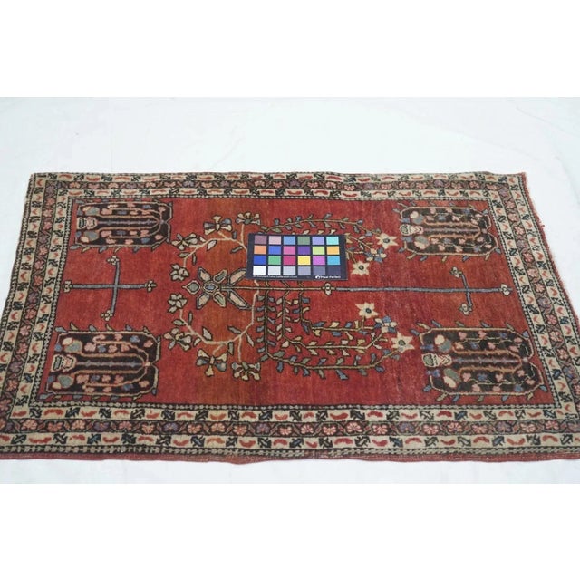 Antique Mohajeran Sarouk Rug 1'10'' x 2'9'' For Sale - Image 10 of 12