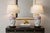 1980s Chinoiserie Style Porcelain Table Lamps – Pair With Etched Botanical Motif and Wooden Bases - a Pair For Sale - Image 4 of 9