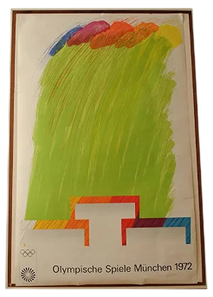 Richard Smith, Colors on Podium Munich Olympics, Lithograph, 1972