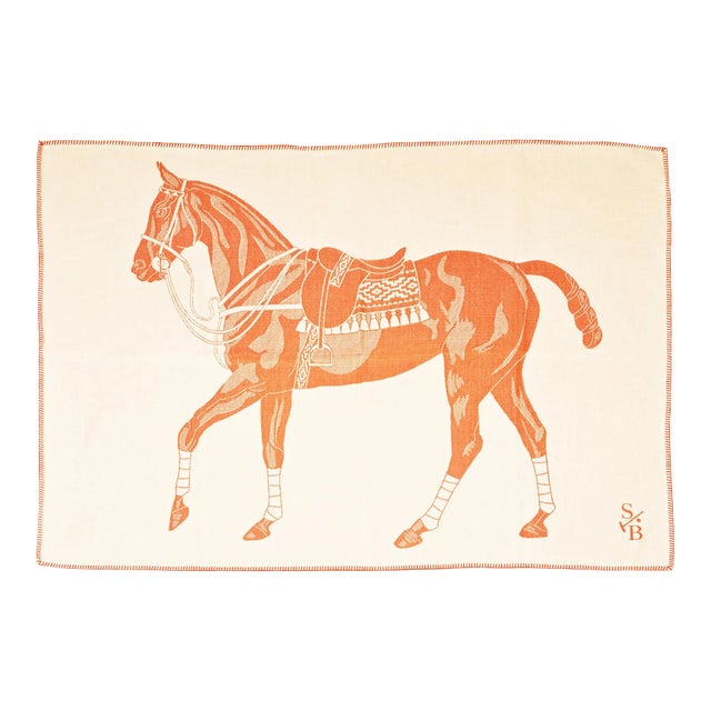 Polo Pony Alpaca Throw Blanket - Mandarina Orange For Sale
