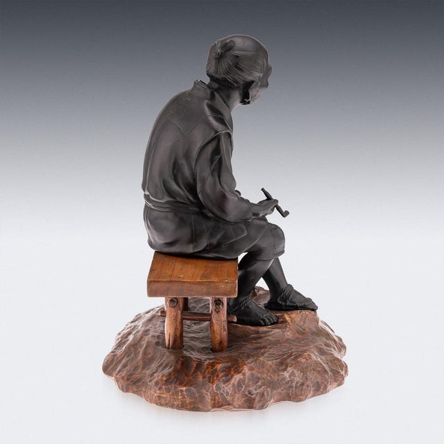 Antique Japanese Meiji Bronze Takaakia Okimono, 19th Century For Sale - Image 6 of 18