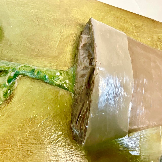 1970s Vintage Boho Chic Folk Art Paper Mache’ Flora Tree Wall Sculpture For Sale - Image 10 of 11