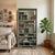 84" Distressed Blue Uneven Shelves Slim Display Cabinet Room Divider For Sale - Image 9 of 9