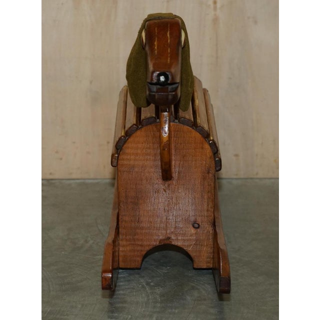 Handmade Childrens Rocking Horse of Dachshund Sausage Dog, 1930s For Sale - Image 14 of 17