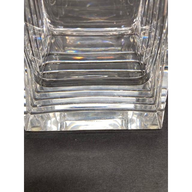 1980s Tiffany & Co. "Frank Lloyd Wright" Crystal Decanter Architectural Glass Design For Sale - Image 10 of 17