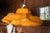 Metal 1960s Orange Venini Murano "Hat" Style Pendant by Toni Zuccheri For Sale - Image 7 of 13