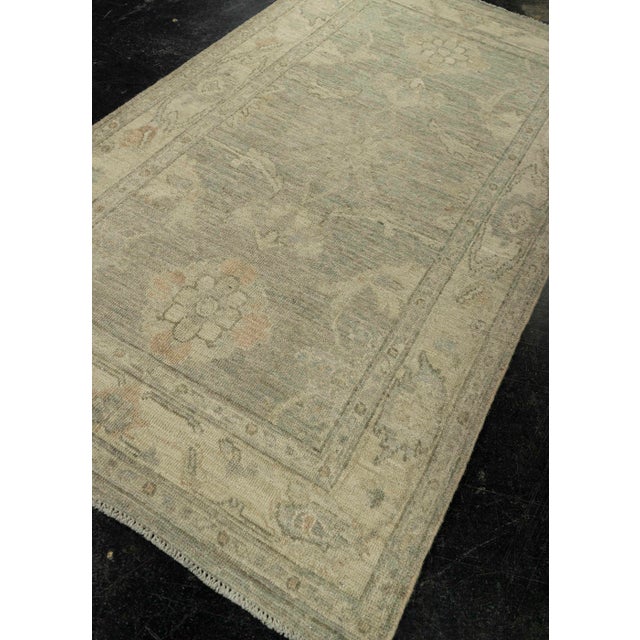 Textile Oushak Rug 3'1" x 5'3" #21358 For Sale - Image 7 of 8