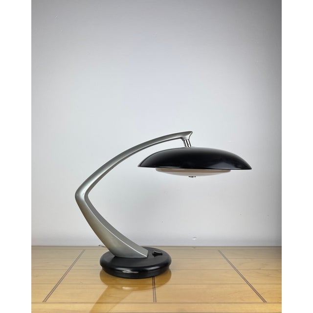 Gray Brutalist Fase Boomerang 64 Table Lamp by Luis Pérez De La Oliva, 1960s For Sale - Image 8 of 18