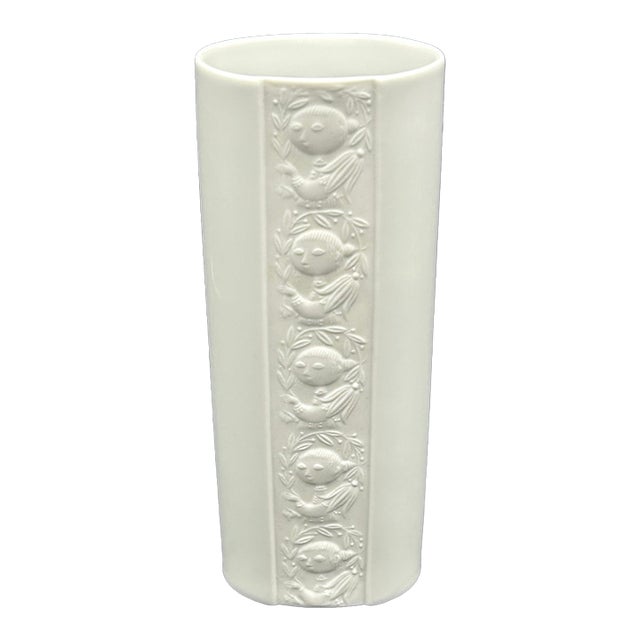 1960s MCM Bjørn Wiinblad “Papagena” Relief Vase for Rosenthal Studio-Linie For Sale