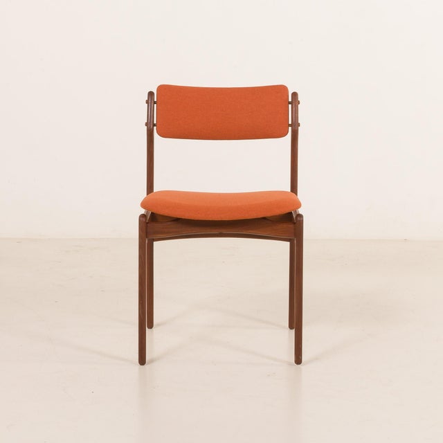 Vintage Danish Teak and Wool Chairs by Erik Buch, 1960s, Set of 4 For Sale - Image 9 of 18