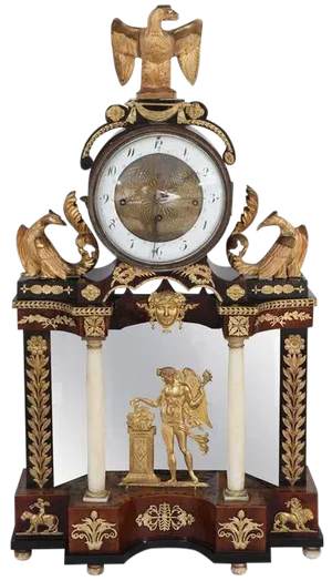 19th C. English Giltwood..marble...bronze Clock