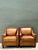 Late 20th Century Vintage Nailhead Trim Leather Armchairs - Pair For Sale - Image 5 of 12