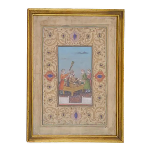 Antique Indian Mughal Empire Miniature Painting