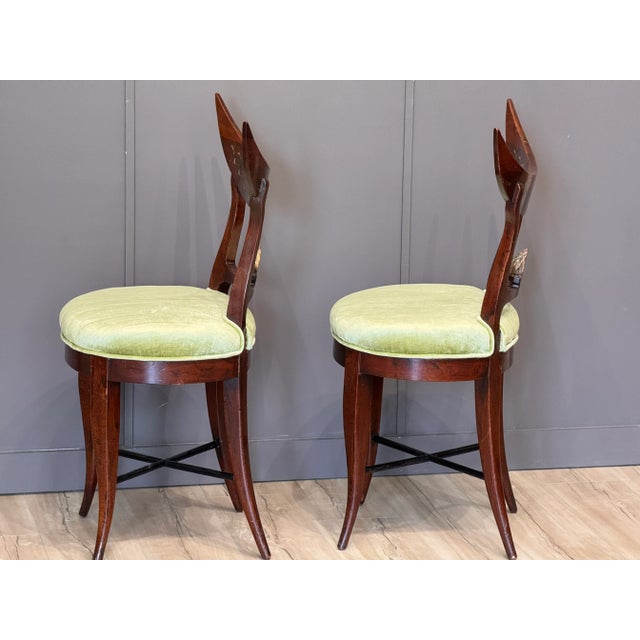 Early 19th Century German Biedermeier Painted Mahogany Chairs – Pair For Sale - Image 4 of 13