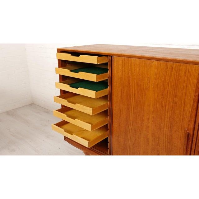 Vintage Danish Highboard by Omann Jun For Sale - Image 9 of 18