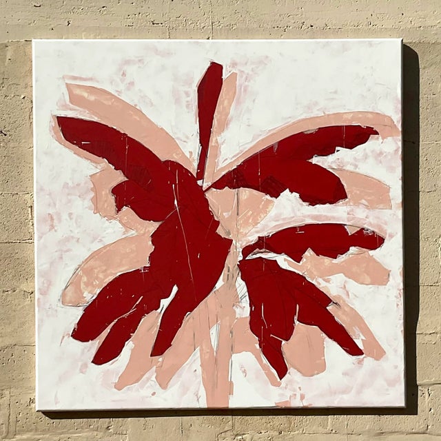 Late 20th Century Vintage Boho Abstract Original Oil Painting Signed Sahlman For Sale - Image 5 of 9