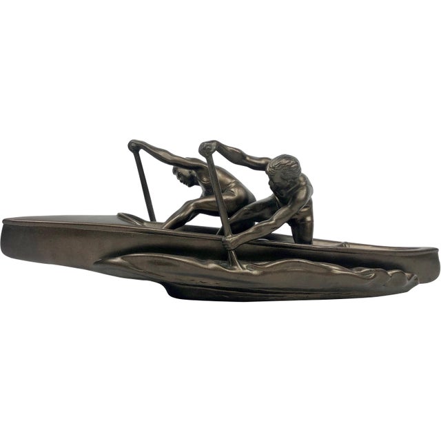 Jihokera, Sculpture of Two Rowers, Czechoslovakia, 1960s For Sale - Image 9 of 10