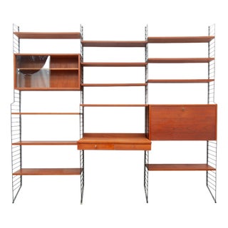 String Wall Shelf by Kajsa & Nisse Strinning, 1950s For Sale