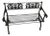 1990s Victorian Style Cast Iron Lyre & Eagle Garden Bench For Sale