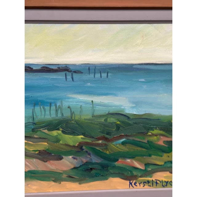 Kersti Flyckt, Coastal Landscape, 1950s, Oil on Canvas, Framed For Sale - Image 6 of 18
