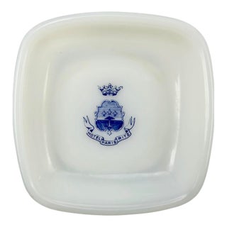 Vintage 5-Star Hotel Ritz Paris Ashtray Trinket Dish White Milk Glass For Sale